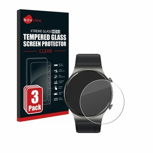 Pour Huawei Watch GT 2 Pro ECG Verre Trempe 3x Protection Ecran Film Protecteur - Photo 1/8
