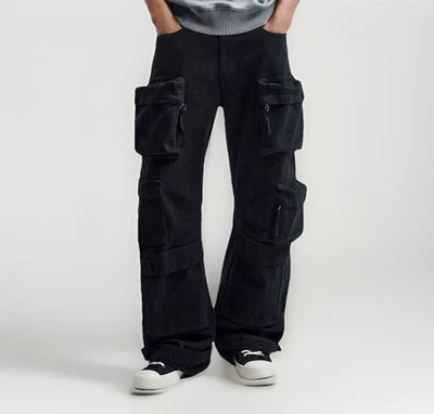 ZARA MAN collection UTILITY POCKETS cargo relax wide leg Sz 29 (Fits Waist 27”) - Image 1 of 4