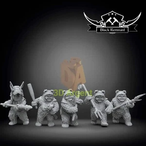 Ewok Warriors - Miniaturas de resina impresas en 3D compatibles con Star Wars Legion - Imagen 1 de 2