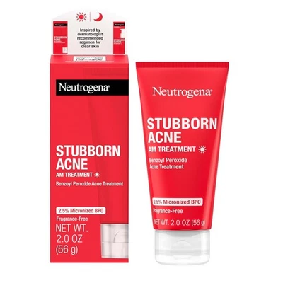 Tratamiento facial Neutrogena Stubborn Acné AM con peróxido de benzoilo micronizado al 2,5 % Foto 1 de 4