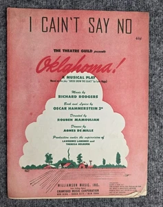 De colección 1943 I Caint Say No Partituras de Oklahoma Rodgers Hammerstein Musical - Imagen 1 de 5