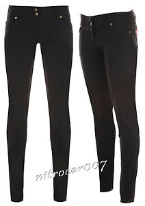 Girls Black Stretch School Trousers Sexy Miss Sexies Super Skinny Size 6-14