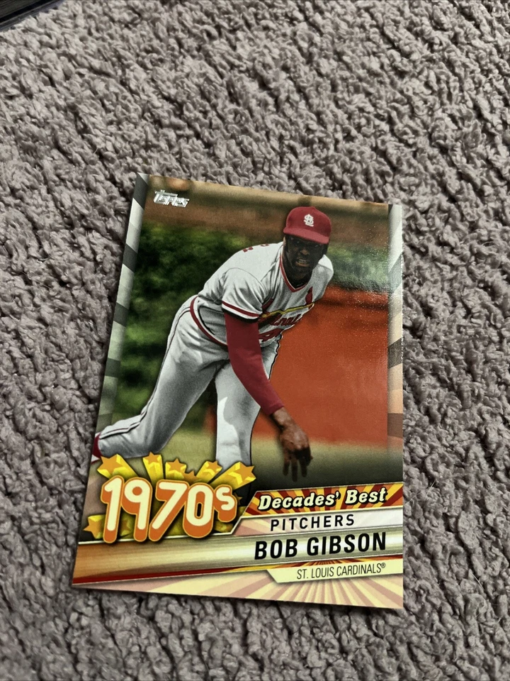 2020 Topps Series 1 #DB-31 BOB GIBSON Decades Best Insert St. Louis Cardinals - Image 1 of 1