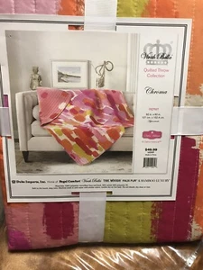 Virah Bella Quilted Reversible Throw Blanket CHROMA - Picture 1 of 3