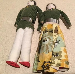 ✨REDUCIDO✨ Muy Bonito Par de Muñecas de Tela Nativas Americanas Combinadas De Colección-7-8". - Imagen 1 de 12