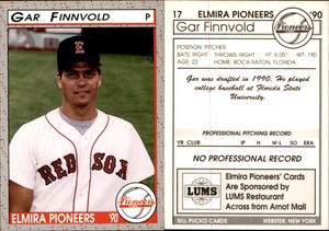 Gar Finnvold 1990 Pucko Elmira Pioneers #17 Card *AutographDen*