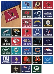 NFL - Man Cave Starter Rug Football Team Logo 19" x 30" - Picture 1 of 68