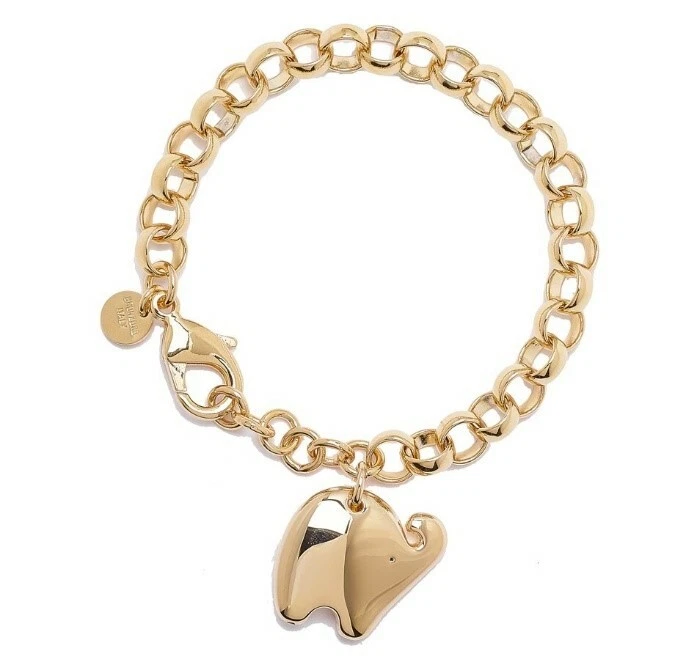 Pulsera de eslabones Bronzoro Italia Rolo con dije de elefante hinchado Foto 1 de 1