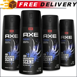 4-Pack Axe Body Spray Deodorant For Long Lasting Odor Protection, Phoenix, 4oz - Picture 1 of 12