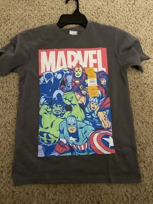 Marvel Avenger Boys Kid Grey cotton tee SZ Large (10/12) XXL (18) - Image 1 of 3
