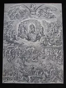 L. Gaultier: Jüngstes Gericht 1620/Last Judgement Print Kupferstich Michelangelo - Bild 1 von 13