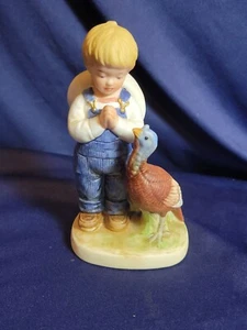 Vintage Homco Denim Days Figurine Time For Thanks #1506 - Picture 1 of 5