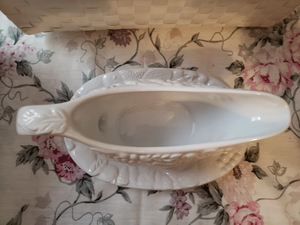 Gibson Houseware 2 Piece Fine Stoneware 1 3/4 Cup Gravy Boat - Image 1 of 4