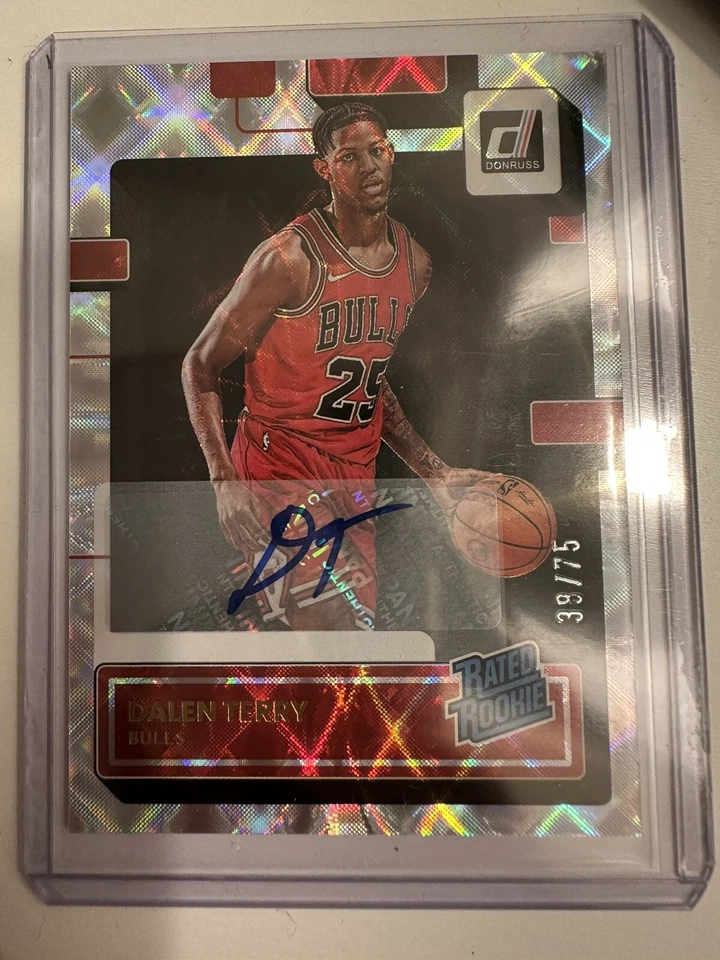 22-23 Donruss Dalen Terry Chicago Bulls Rated Rookie Auto Silver Parallel /75 - Image 1 of 2