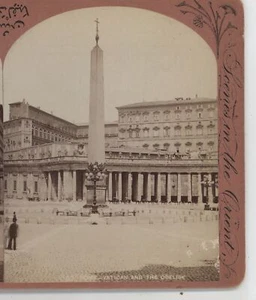 Rom Vatikan & Obelisk Edward L. Wilson Szenen im Orient Stereoview um 1880 - Bild 1 von 3