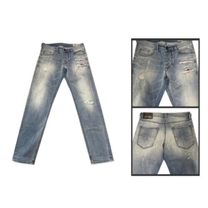 Men's Denim Jeans DIESEL LARKEE-BEEX 0857F STRETCH TAPERED Light Blue RRP £180 - Picture 1 of 8