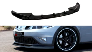 Front Diffuser Diffusor Maxton Design Gloss Black Abs For Honda Civic Mk8 FL - Picture 1 of 3