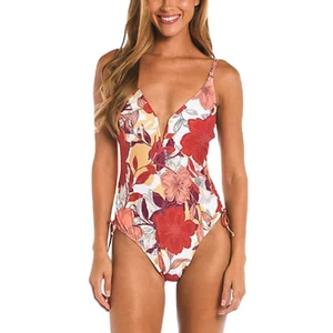 Mynah Womens Floral One Piece Swimsuit Size L New MSRP $74.00 - Picture 1 of 4