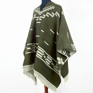 Clint Eastwood Western Cowboy Poncho Serape replica handmade Alpaca wool olive