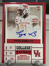 2017 Panini Contenders Draft Picks College Ticket Tyus Bowser Rookie Auto RC
