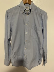 Boggi Milano Men’s Shirt Cotton Long Sleeve Button Down Blue Italy Size 38/15 - Picture 1 of 6