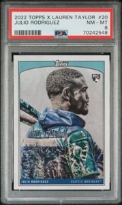 2022 Topps X Lauren Taylor #20 Julio Rodriguez RC PSA 8 NM-MT - Picture 1 of 3