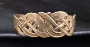 ⭐️RARE⭐️ Past Times Kells Celtic Bird Bronze Cuff Bangle Bracelet - Picture 1 of 9
