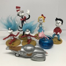 Dr Seuss Cat in the Hat Complete Set 7 Figures Thing Fish Movie Applause