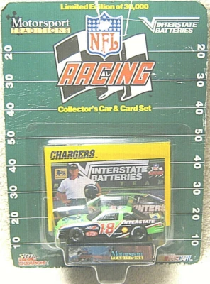 1992 RACING CHAMPIONS 1:64 NASCAR DALE JARRETT INTERSTATE BATTERIES NFL CHARGERS - Image 1 of 4