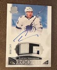 2019-20 Upper Deck The Cup #137 CARTER VERHAEGHE Rookie Auto Patch RPA /249