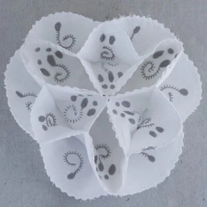 Vintage Embroidered Hot Roll Bun Warmer Bread Basket Liner Divided Organizer - Picture 1 of 4