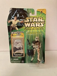Vintage Star Wars Power Of The Jedi Sandtrooper  Tatooine Patrol Figure & Card  - Picture 1 of 11