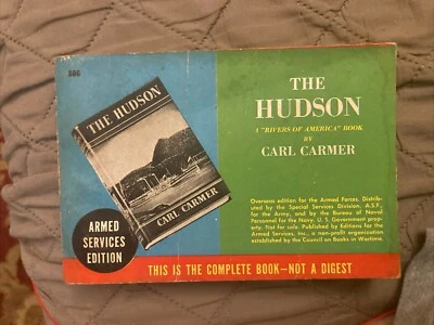 WW2 Vintage Pb,  The Hudson by Carmer, Armed Service Ed 806, 1944, VG - Imagem 1 de 4