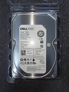 Dell Enterprise 1TB 7200RPM 3.5" SATA ST1000NM004A Seagate Exos 7E8 0 Hours NEW - Afbeelding 1 van 3