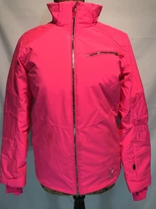 SPYDER BIG KIDS GIRLS WATERPROOF RADIANT SKI HOODED JACKET COAT PINK SZ 14 $200 - Picture 1 of 9