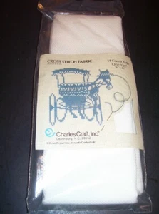 Charles Craft White 14 count 1 Yard 36" x 36" Cross Stitch Fabric NEW - Picture 1 of 3