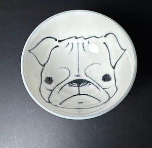 Anthropologie Dog Days Pug rice bowl soup ramen EUC - Picture 1 of 6