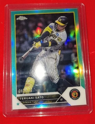 2023 Topps Chrome NPB Teruarki Sato Teal Refractor /199 - Image 1 of 2