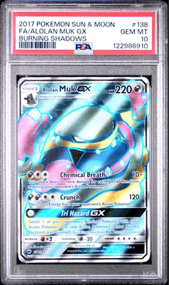 PSA 10 - 2017 Pokemon Sun & Moon Burning Shadows Fa/Alolan Muk Gx #138 - Image 1 of 2