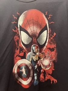 T-shirt Marvel Civil War 2XL - Spider-Man, Iron Man, Captain America - Photo 1/3