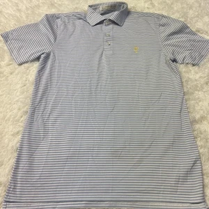 Holderness & Bourne The Honors Course blau-weiß gestreiftes Poloshirt Medium - Bild 1 von 5