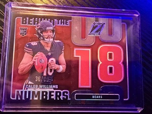 2024 Zenith Behind the Numbers Caleb Williams #1 /50 Red - Picture 1 of 2