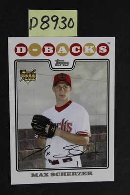2008 Topps Updates & Highlights - Max Scherzer #UH280 (RC) (D8930 - Image 1 of 2