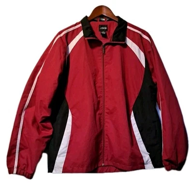 Mens BCG Jacket XL 48 Chest Adult Black Red Full Zip Pockets Windbreaker Coat  - Image 1 of 4