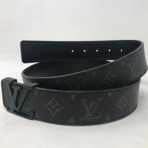 Auténtico Cinturón Louis Vuitton Negro M9213 con Hebilla Negra Mate - TALLA 95/38 - Imagen 1 de 10