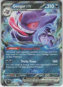 Pokemon Gengar ex - 104/162 SV05: Temporal Forces Double Rare NM - Picture 1 of 2