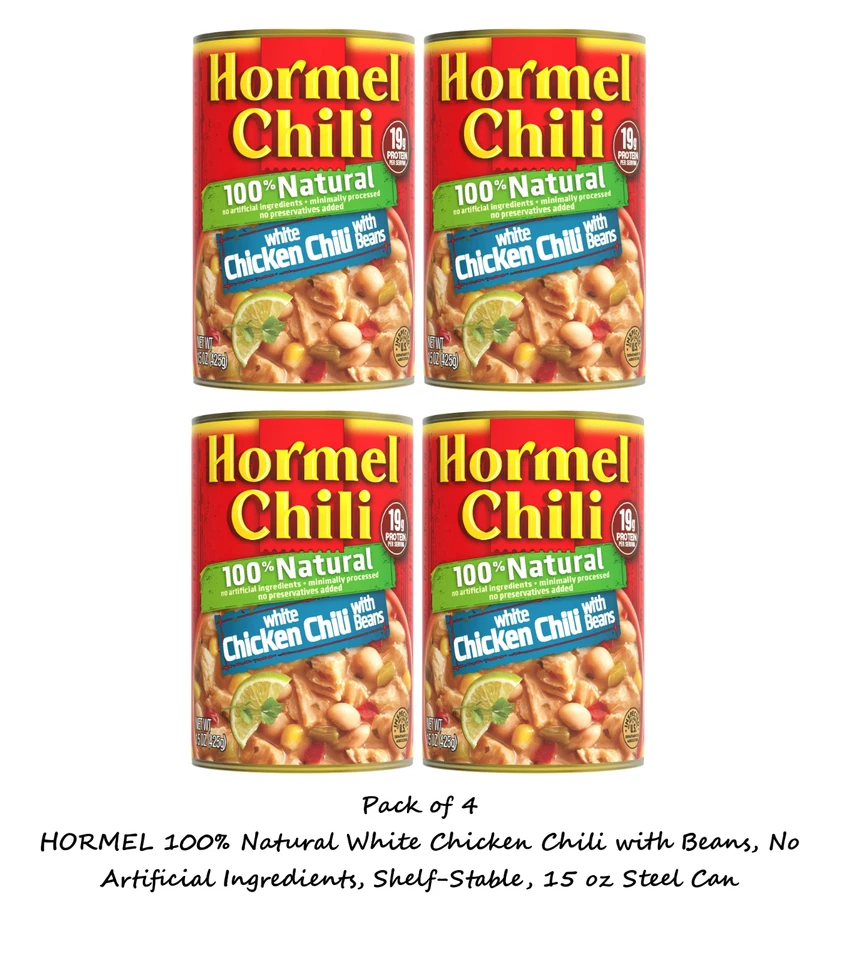 HORMEL 100 % natural pollo blanco chile con frijoles, lata de acero de 15 oz (4 latas) Foto 1 de 1