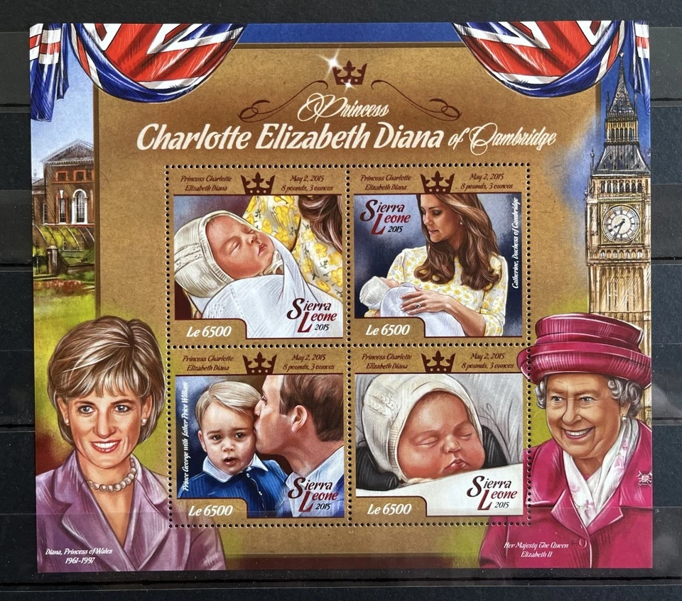 Princesa Diana / Reina Isabel II / Carlota - Estampillas MNH** CM Foto 1 de 1