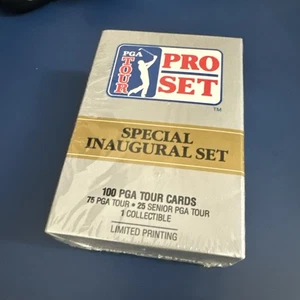 Set PGA Golf Tour Pro 1990, scatola NUOVA SIGILLATA, set inaugurale speciale, (100) carte - Foto 1 di 6