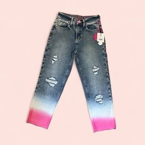 Justice Mini Mom Dip Jean, Medwsh, Girls Size 10, NWT - Picture 1 of 5